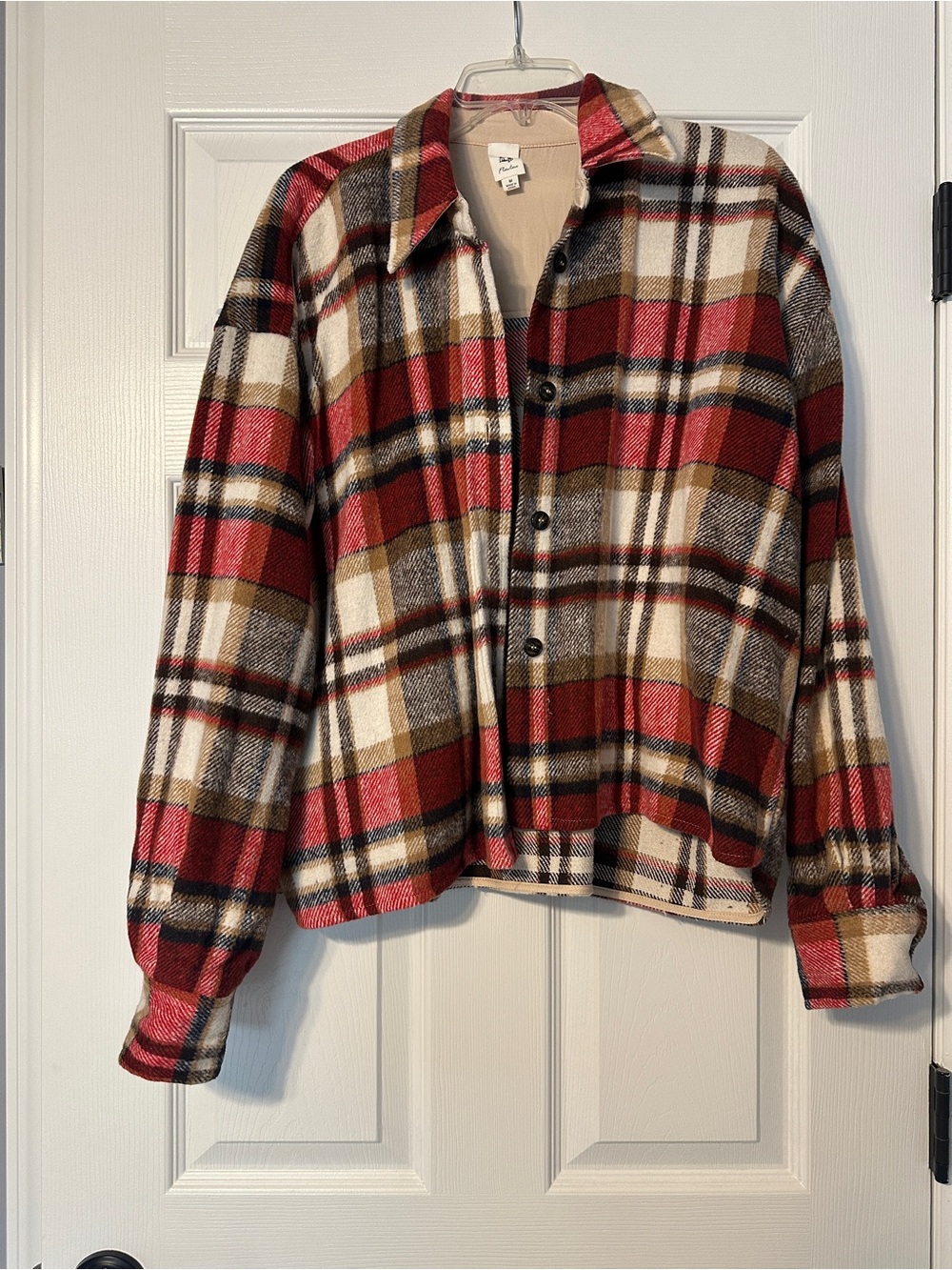 LAWLESS Red Plaid Button-Front Shacket - Picture 2 of 7
